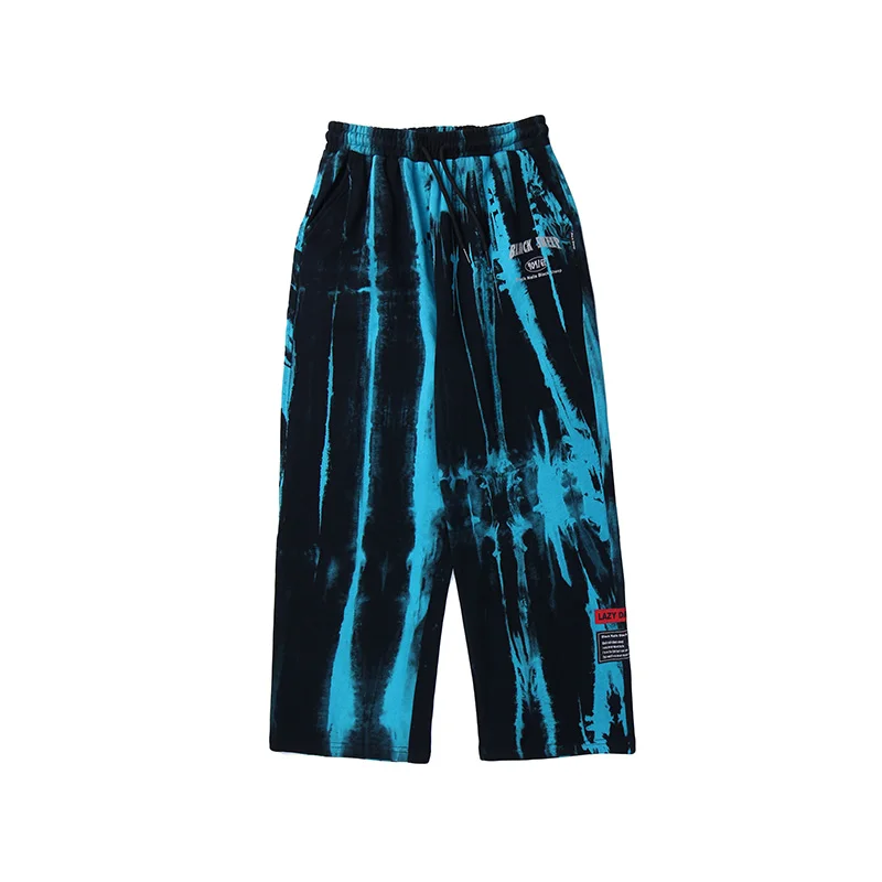Tie Die Свободные повседневные Панталоны Hombre мужские s брюки уличная одежда для мужчин и женщин мешковатые спортивные брюки размера плюс мужские спортивные штаны - Цвет: Синий
