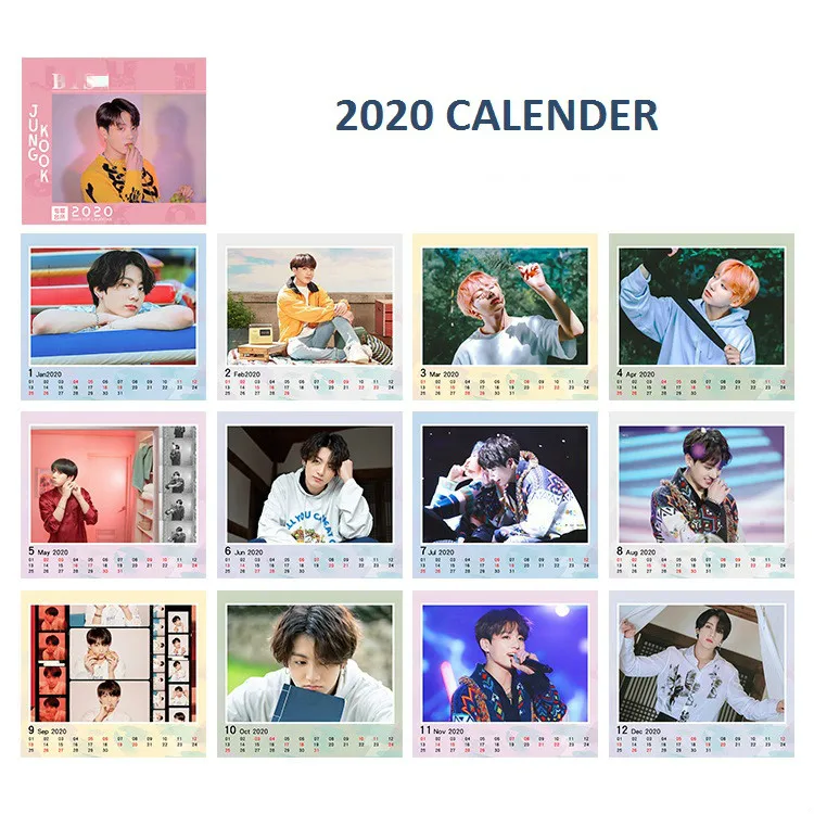 

[MYKPOP]~2020 NEW~ Hot KPOP CALENDAR Creative Desk Paper Photos Calendar, KPOP Bangtan Fans Collection SA19111015