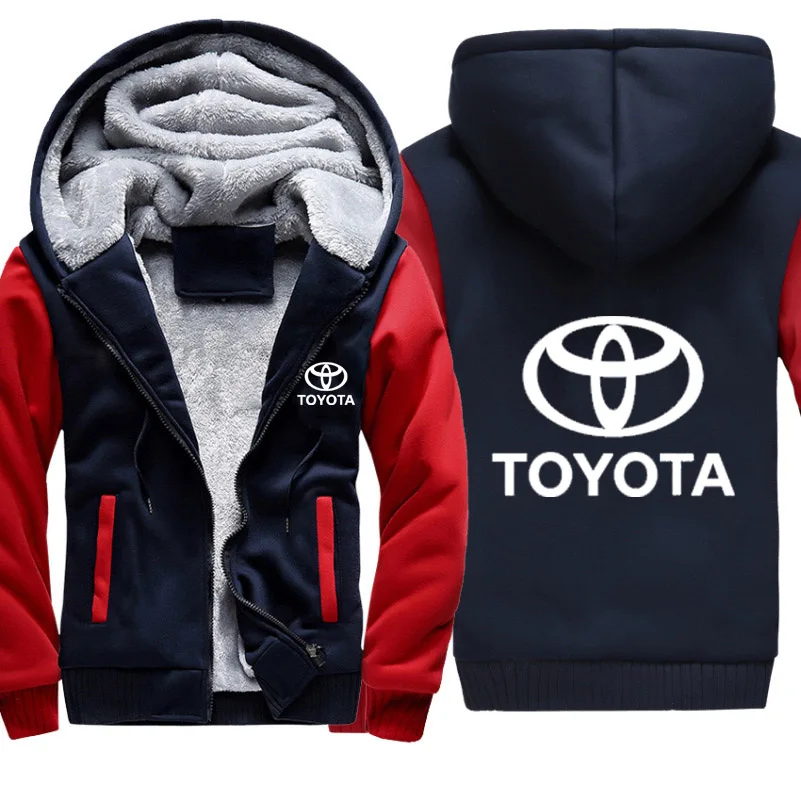 Куртка мужская с капюшоном и логотипом автомобиля Toyota толстовка повседневный