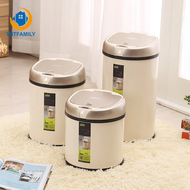 Мусорное ведро из нержавеющей стали 6L 8L 12L кухня туалет Индуктивный мусорный бак