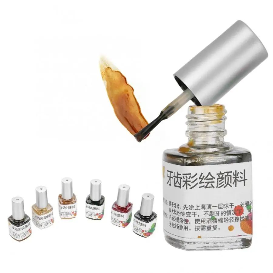 

Body Paint 6 Colors 7ml Colorful Non-toxic Tooth Colored Drawing Paint Pigment for Halloween Cosplay Face Makeup