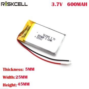 

502545 600mAh 1.85Wh 3.7v lipo rechargelabe battery for GPS Tracker Product/LED flashlight Electronics-toys