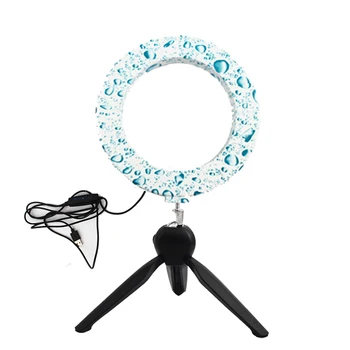 

Dimmable 6 Inch Blue Ringlight With Tripod LED Selfie Light Ring Lamps Stand For TikTok Youtube Makeup Photography Video NE011