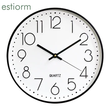 

12 inch silent wall clock,Modern Design Large Round Non Ticking quartz clock,for living room,bedroom,kitchen,home,office decor