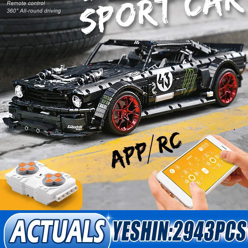 Приложение моторизованный техника 1:8 RTR V2 машинкой 1965 Мустанг Hoonicorns автомобиля