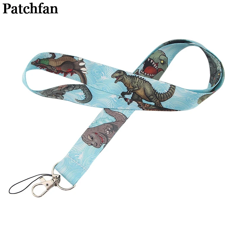 Patchfan динозавры Винтаж ID пропуск карты значок мультфильм шеи ремни гимнастические ключ мобильный телефон USB держатель шнурок веб-сайт A2322
