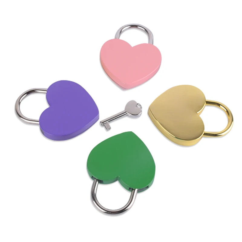 

Ivoduff Love Heart Lock for Handbag Decoration,DIY Metal Padlock L size 45x59mm