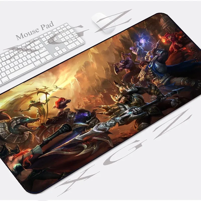 XGZ Подгонянный большой игровой компьютерный стол коврик черный замок край аниме битва долина коврик для мыши резиновый нескользящий 900x400/600x300 Xxl