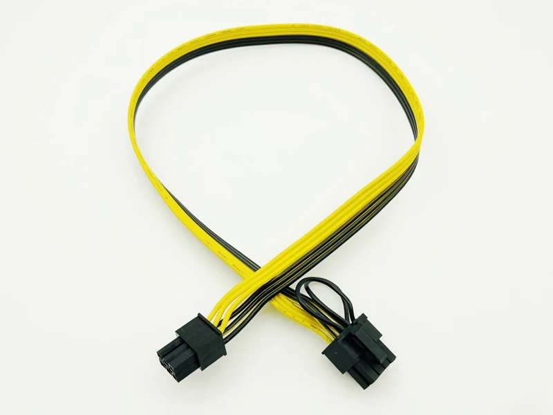 50CM Riser Cable 6Pin to 8Pin (6+2) Cable Server Power Conversion Board Graphic Card Power Cable 18AWG Splitter for BTC Mining