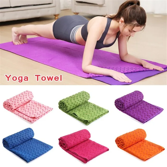 69x25 QIYI Yoga Mat Towel with Corner Pockets Skidless Mat Cover for Workout Sunset Snow Mountains Non Slip Sweat Absorbent Hot Yoga Towels Gym Fitness Soft Yoga Blankets with Travel Bag 