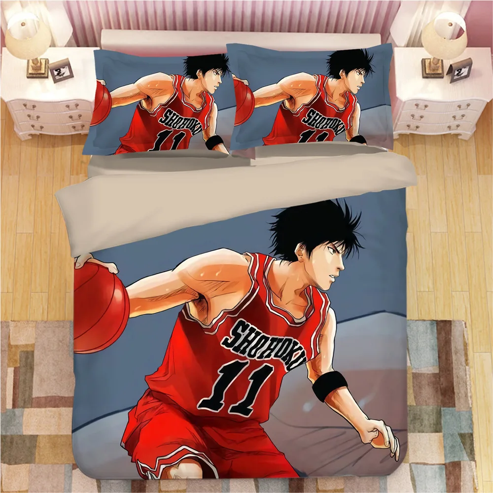 Slam Dunk 3 шт. набор постельного белья из полиэстера пододеяльник 3D печать постельные принадлежности набор двойной queen King размер