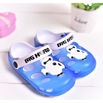

Home Children's Slippers Bathroom Summer Big hero White Man Cartoon Children Non-slip Jelly Shoes Cool Slippers for Boys Girls