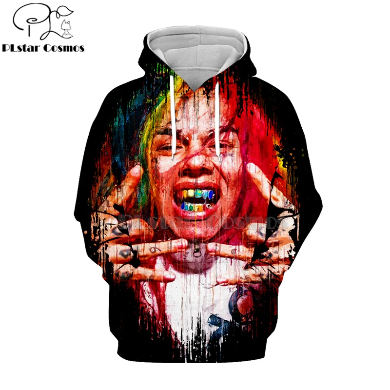 

New Rapper Tekashi69 6ix9ine Tekashi 69 3D Print Women/men Hoodies Sweatshirts Harajuku Casual Pullover Hooded Jacket Clothes-8