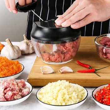 

DIY Manual Food Chopper Onion Vegetable Chopper Mashed Garlic Puller Meat Grinder Multifunction Food Processor Kitchen Stuff