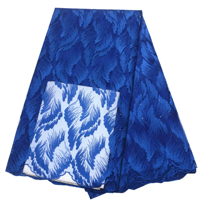 

latest blue african lace fabric 2019 high quality lace with stones tulle net french lace fabric tissue african fabric
