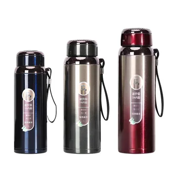 

High-Quality Vacuum Flask Large Capacity Sports Bottle With Filter Stainless Steel Thermos Travel Mug Coffee Cup Water Bottle