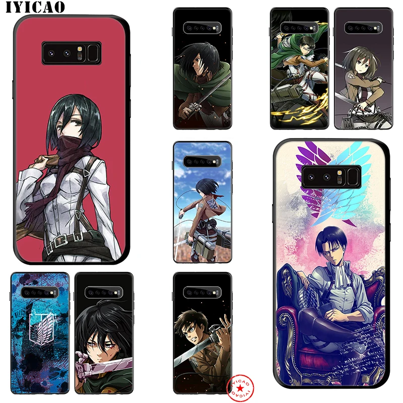 IYICAO Attack On Titan Levi Soft Case for Samsung Galaxy S10e S10 S9 S8 Note 8 9 10 Plus S6 S7 Edge TPU |