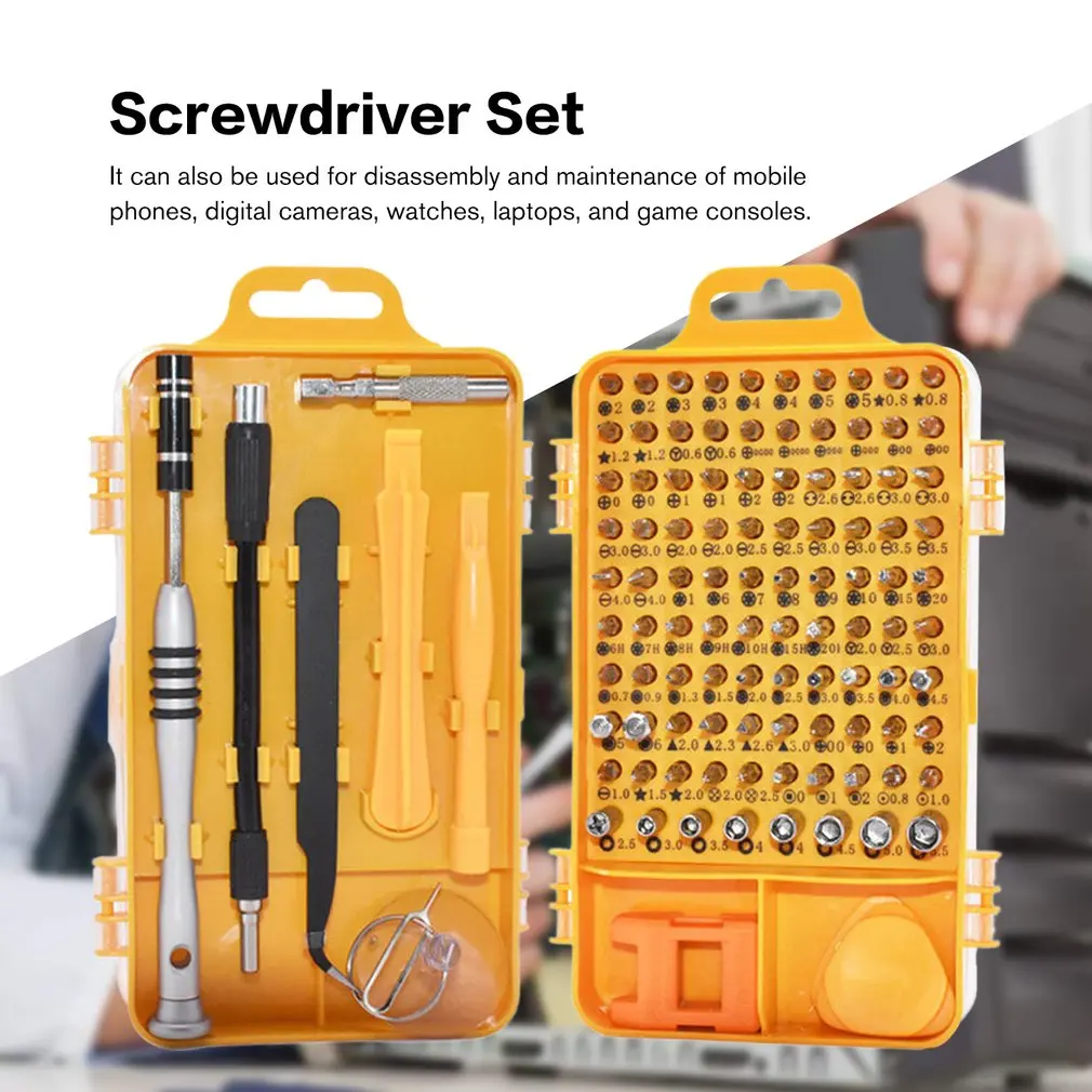  110 In 1 Präzision Schraubendreher Kit Zubehör Set für iPhone Laptop PC Uhr CR-V Stahl Mini DIY Han