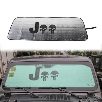 

Car Aluminum Foil Windshield Sunshade Shade Cover for Jeep Wrangler JL 2018+ Privacy Protection Sun Visor Unlimited Accessories