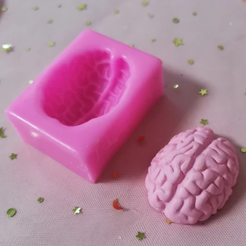 

Creative Head Brains Silicone Resin Mold Cerebrum Epoxy Resin Fondant Mold Tools 83XF