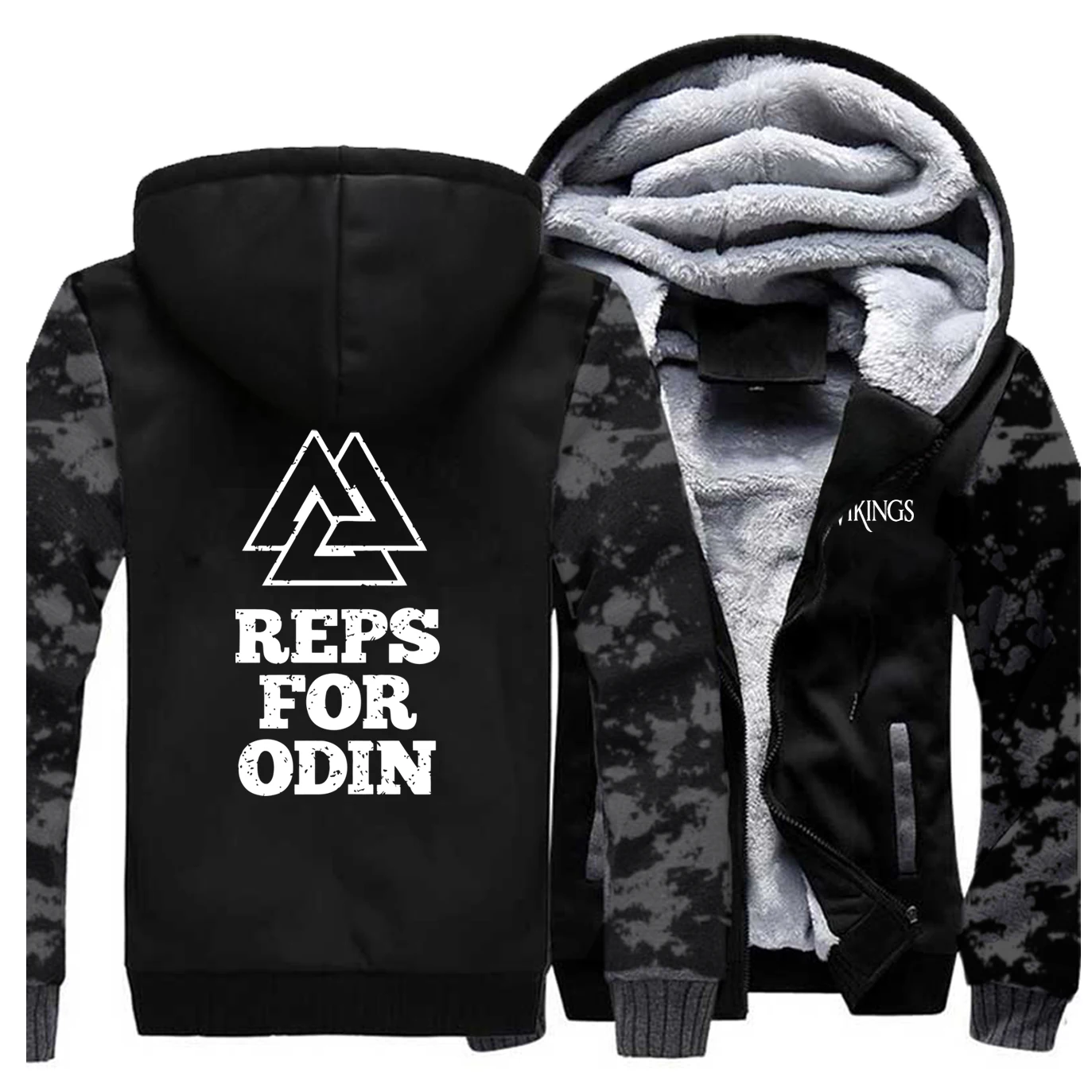 Зима, новинка,, Мужская толстовка Reps For Odin, толстовка Vikings, реглан, высококачественный хип-хоп пальто, плотная одежда, спортивная одежда - Цвет: Vintage Gray 5