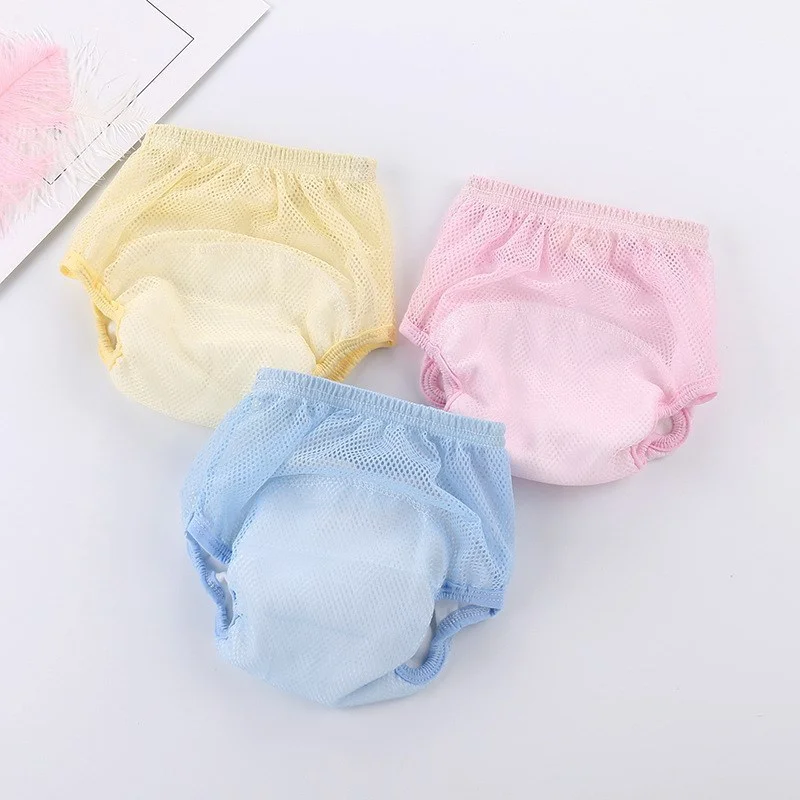 Baby Diapers Reusable Cloth Diaper Washable Mesh Pocket Nappy Newborn Summer Breathable Cotton Training Pants Panties for Infant | Мать и