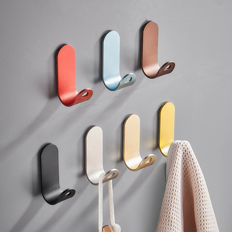 

Decorative Wall Hooks Colored Metal Hook Key Holder Handbag Hat Clothes Hanger Coat Rack for Door Wall Organizer Home Decor