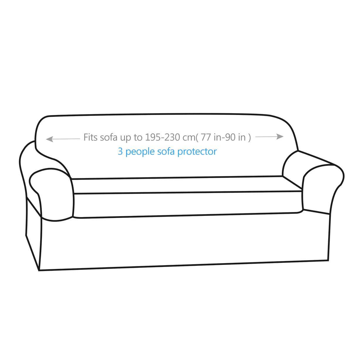 WINOMO для диванов 3 Seater высокая эластичность противоклещевая чехлы на стулья диванных чехлов для Гостиная