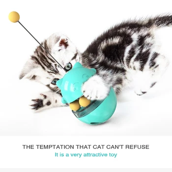 

Funny Cat Toy Tumbler Slow Leaking Food Ball IQ Improve Training Toys Educational Training Interactive Kitten Toys Pet Supplies