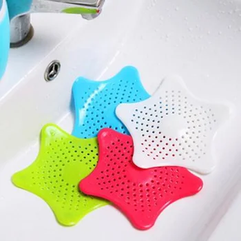 

Anti-blocking Sucker Filter Creative Five-pointed Star Leaking Starfish Silicone Floor Drain Kitchen Bathroom Sink Anti-clogging