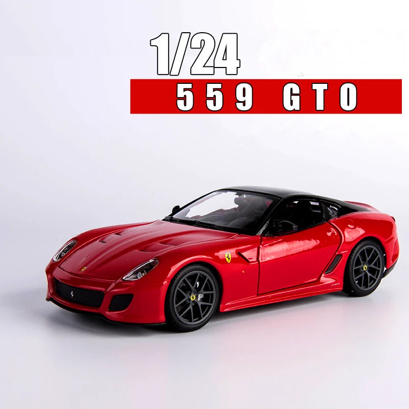 Bburago 1:24 Ferrari 458, красная модель автомобиля, литая под давлением металлическая модель, детская игрушка, подарок бойфренду, коллекция автомобилей из искусственного сплава - Цвет: 599GTO