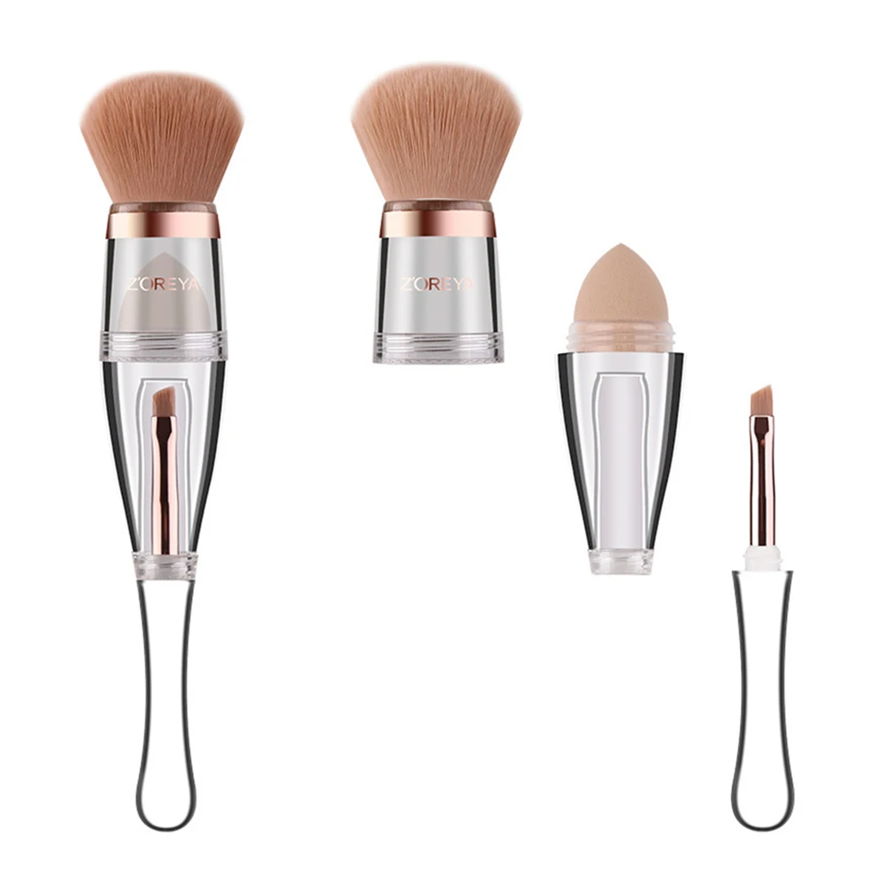 01Round head brush 3 в 1 High End Кисть для макияжа лица набор смешивания хайлайтер кисть для румян тени для век Кисть для основы румяна кисть, косметические инструменты - Handle Color: 01Round head brush