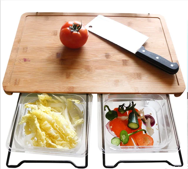 Leblett Multi-functional Bamboo Chopping Board With 4 Storage Drawer Food  Storage Container Cutting Board With Grater 10.6x15.7 - AliExpress