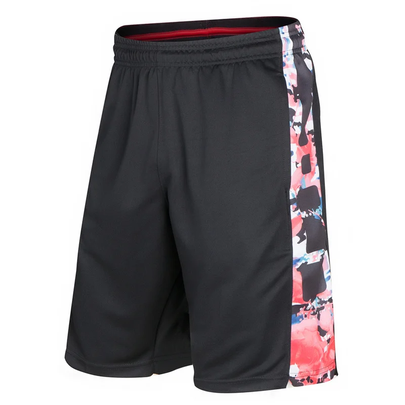 black red shorts Баскетбольный набор, спортивные тренировочные шорты+ колготки для мужчин, футбольные упражнения, Пешие прогулки, бег, фитнес, Йога, баскетбольные шорты - Цвет: black red shorts