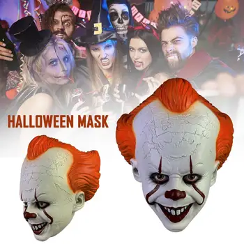 

Halloween Joker Pennywise Led Mask Party Costume Prop Horror Mask Latex Party Scary Clown Face Cosplay Props