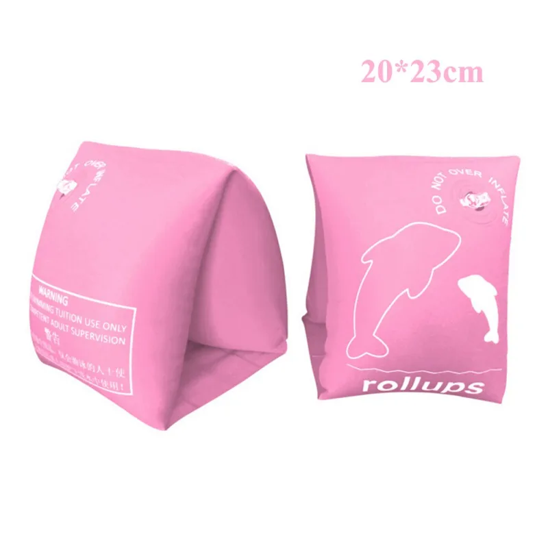 1 pair Summer Durable Thickening Double Balloon Children Swimming Sleeves Safety Arm Rings for Learn Swimming