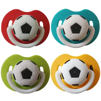 

Food Grade Silicone Baby Pacifier Nipple Teethers Toddler Football Style Pacifier Orthodontic Soothers Teat for Baby Dental Care