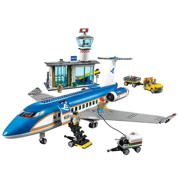 

02043 City Series 918pcs Airplane Airport Terminal Station Set Building Blocks Bricks Children Toys Christmas Gifts