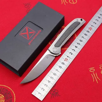 

New YX635 folding knife s35vn blade Titanium carbon fiber handle camping hunting Outdoor Climbing pocket fruit knives EDC tools