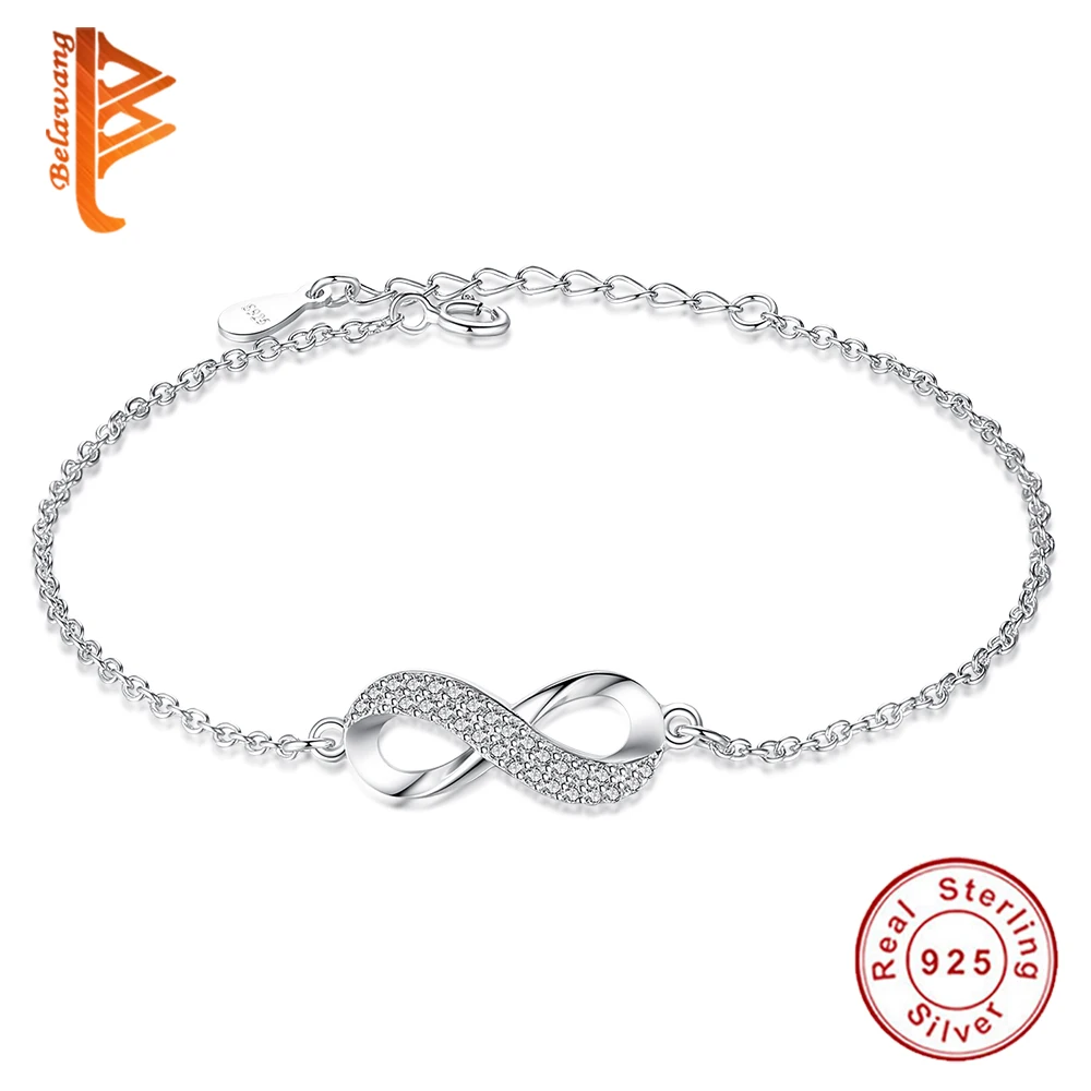 11,11, модный 925 пробы, серебряные стразы, бесконечность, очаровательный браслет для женщин, регулируемый браслет на цепочке, вечерние ювелирные изделия, подарок