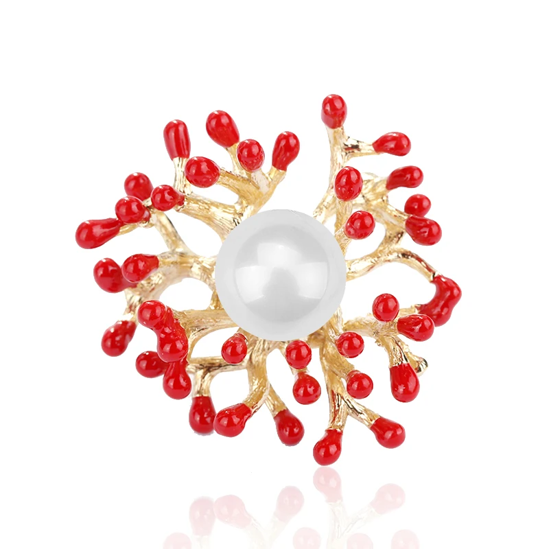 H350385X滴油珊瑚珍珠胸针 (13)