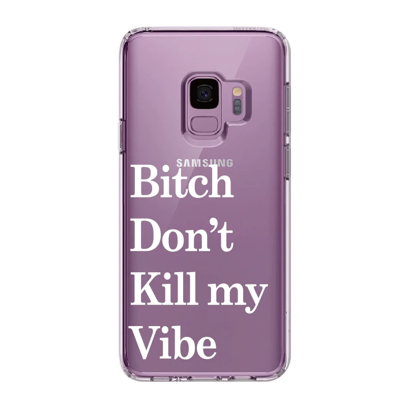 Положительный хороший Vibe счастливый смешной цитата для samsung Galaxy Note 8 9 10 A7 A8 S8 S9 S10 Plus Мягкий тонкий защитный прозрачный чехол из ТПУ - Цвет: 8