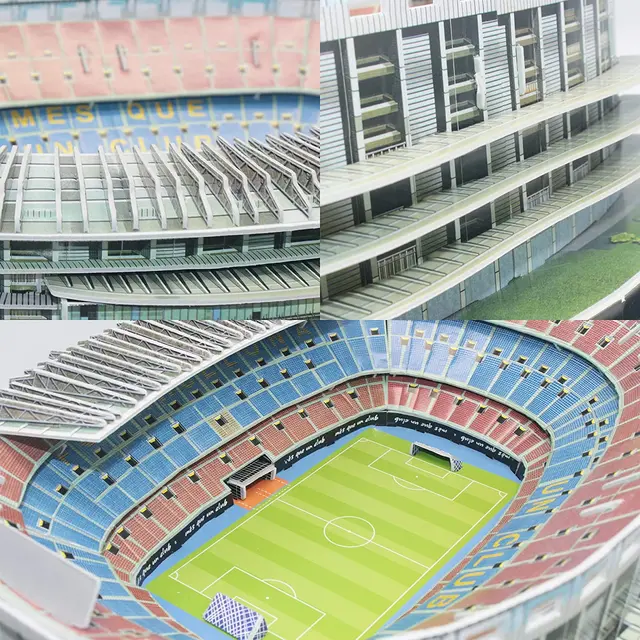 Classic DIY 3D Puzzle World Football Stadium European Soccer Playground Assembled Building Model Puzzle Toys for Children YJN 3
