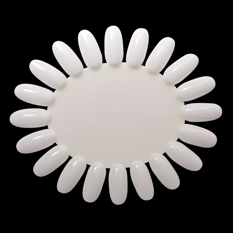 

Sunflower Shape Round Nail Art False Nail Palette Nail Gel Polish Varnish Color Practice Card Tip Board Manicure Tool