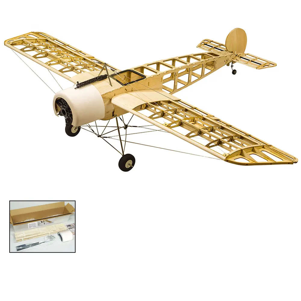 

S2401 Balsa Wood RC Airplane 1520mm Electric or Gasoline Powered Fokker-E RC Aircraft Unassembled KIT Version DIY Flying Toy Kid