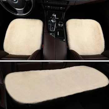 

3pcs/Set Car Seat Cover Warm Faux Rabbit Plush Pad Mat Winter Universal Automotive Interior Accessories