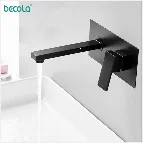LANGYO Black Brass Shower Head 2-ways Digital Display Mixer Taps Bathroom Shower Faucet Matte black Digital Shower Faucets Set