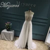 Mryarce Exclusive lace Beading Flowing Chiffon Side Split Beach Wedding Dress Open Back Bridal Gowns 1