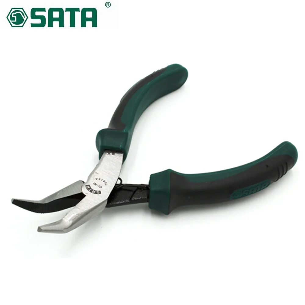 

SATA Tool 5" Mini Bent Nose Pliers cutting Tool Piercing mini curved nose pliers bird nose pliers 70613A