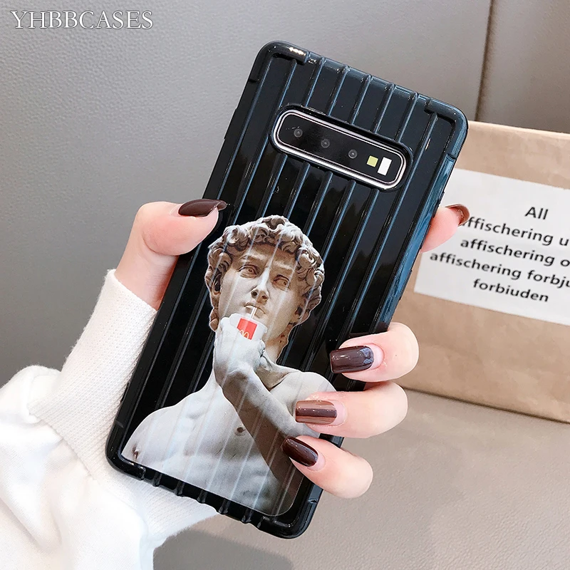 Мягкие противоударные Чехлы YHBBCASES для Samsung Note 10 9 с забавными объемными полосками